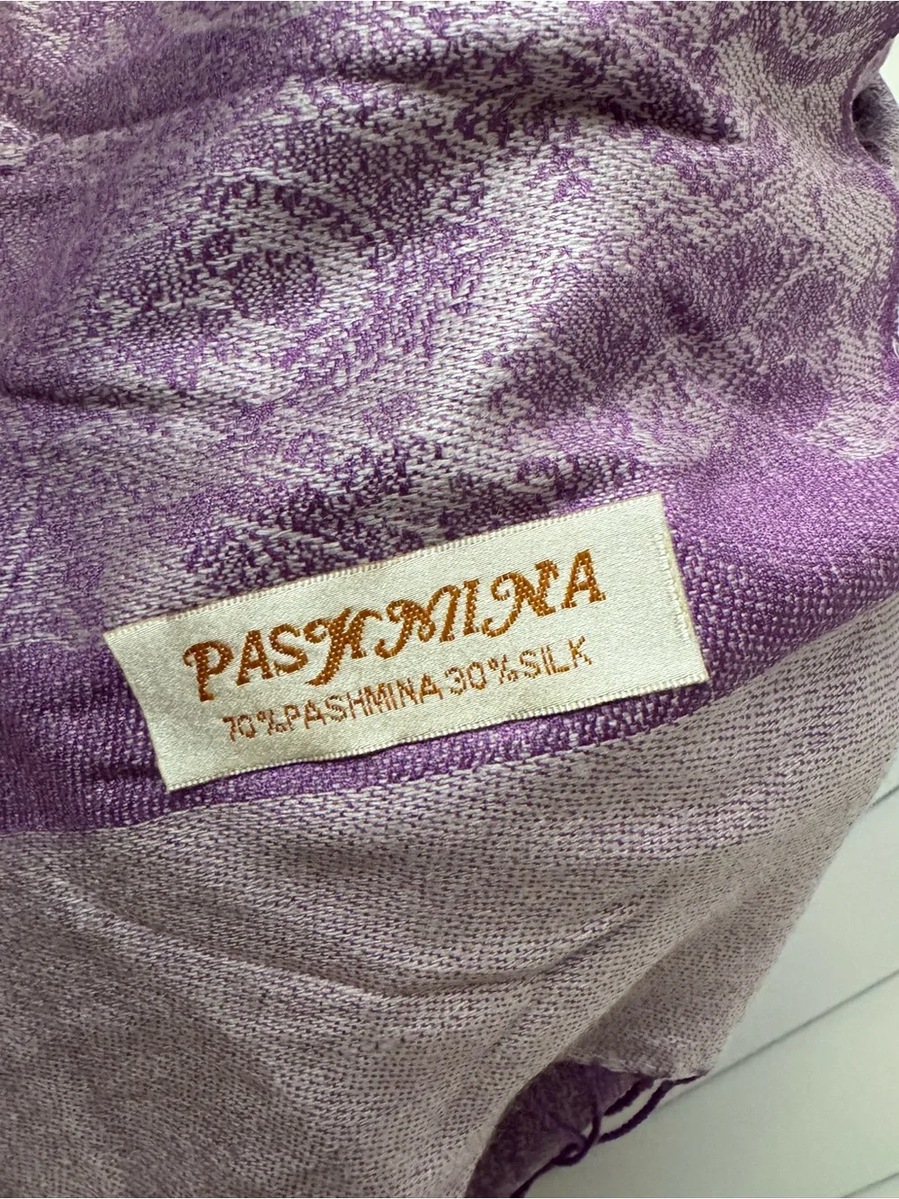 Luxurious Pashmina Purple Shawl Wrap - Elegant Women's Accessory